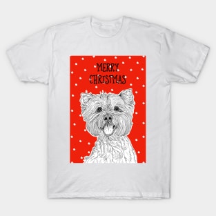 West Highland Terrier Christmas Greeting T-Shirt